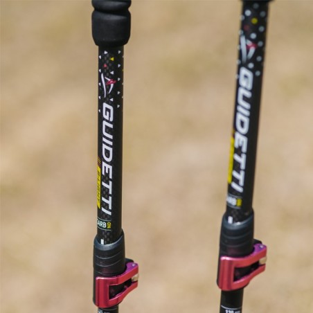 Hiking poles Guidetti BLight alu-carbon Rubis