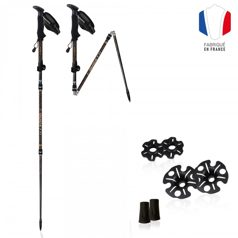 Folding hiking poles Guidetti Flashlock Ambre alu carbon