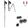 Folding hiking poles Guidetti Flashlock Ambre alu carbon Folding hiking poles Guidetti Flashlock Ambre alu carbon