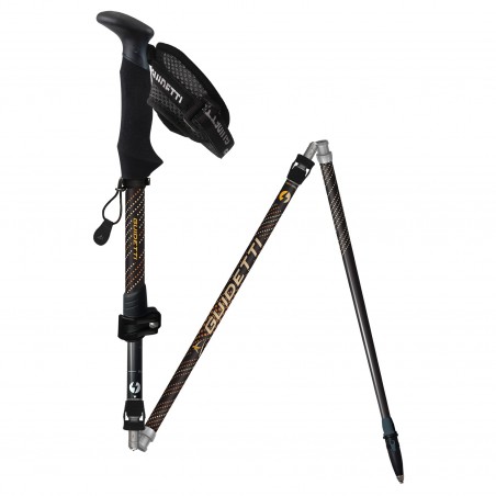 Folding hiking poles Guidetti Flashlock Ambre alu carbon Folding hiking poles Guidetti Flashlock Ambre alu carbon