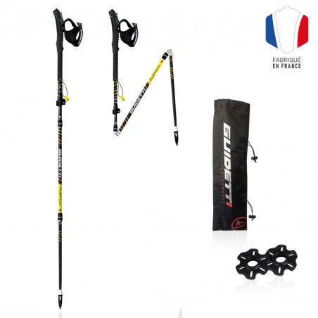 Collapsible and adjustable trail running poles Guidetti Platinium Flexo