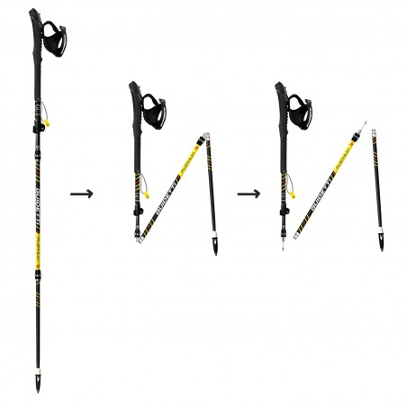 Collapsible and adjustable trail running poles Guidetti Platinium Flexo Collapsible and adjustable trail running poles Guidetti Platinium Flexo