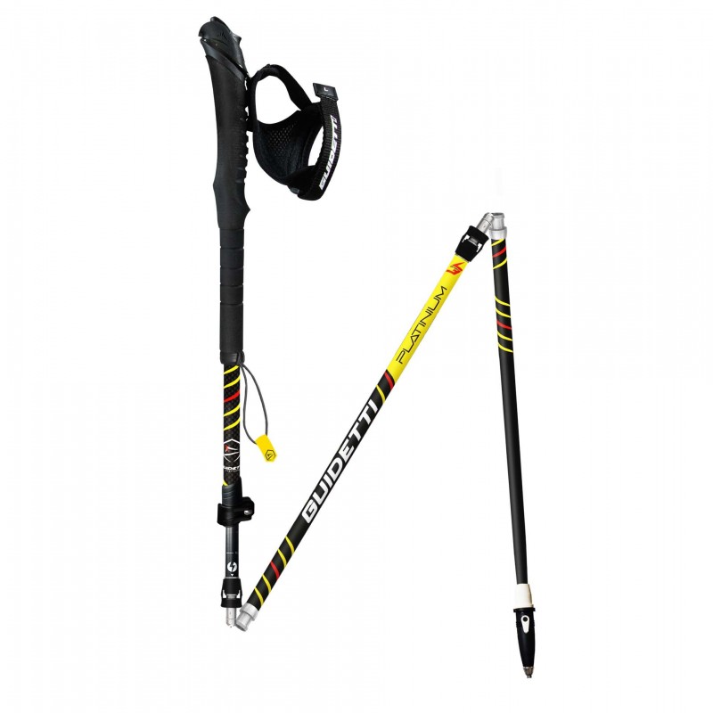 Collapsible and adjustable trail running poles Guidetti Platinium Flexo