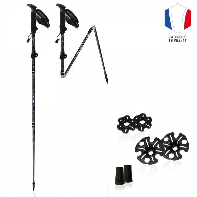 Folding hiking poles Guidetti Flashlock Emeraude