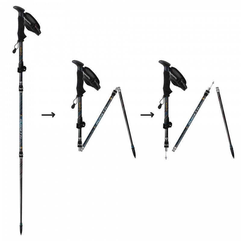 Folding hiking poles Guidetti Flashlock Emeraude