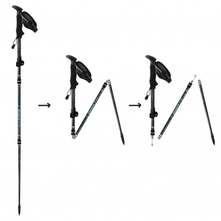 Folding hiking poles Guidetti Flashlock Emeraude Folding hiking poles Guidetti Flashlock Emeraude