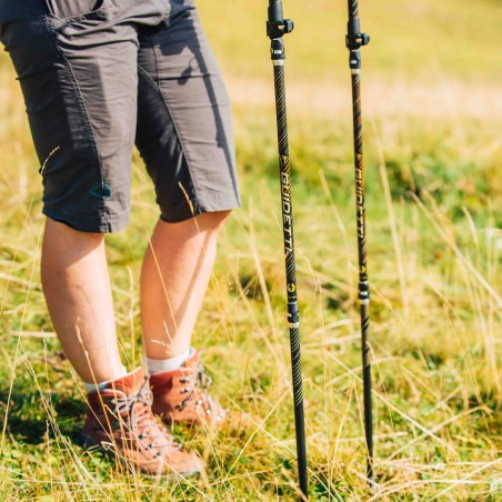 Folding hiking poles Guidetti Flashlock Ambre alu carbon Folding hiking poles Guidetti Flashlock Ambre alu carbon