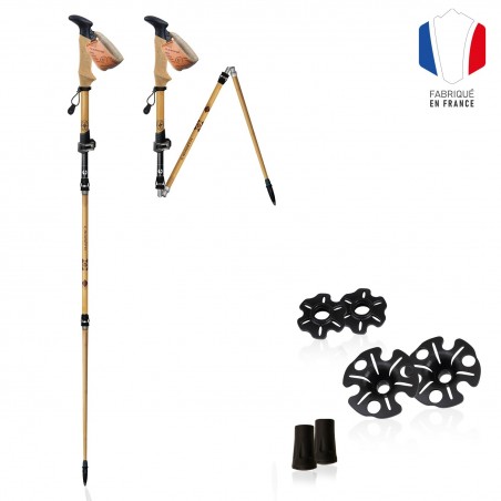 Bâton de randonnée pliable Guidetti Flashlock Terre de Trek Bâton de randonnée pliable Guidetti Flashlock Terre de Trek