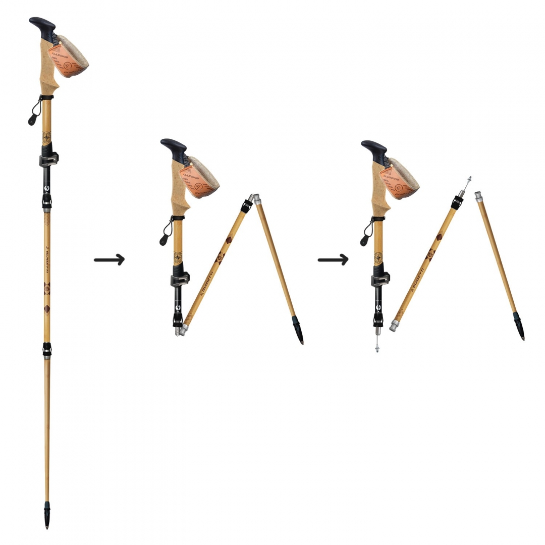 Bâton de randonnée pliable avec 3 brins Bâton de randonnée pliable avec 3 brins