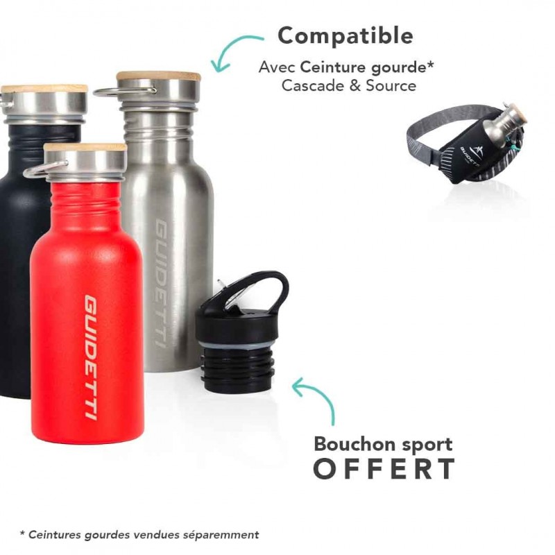 Alu water bottle Hydrosport Guidetti