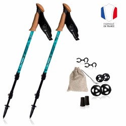 Bâton de randonnée avec deux paires de rondelles