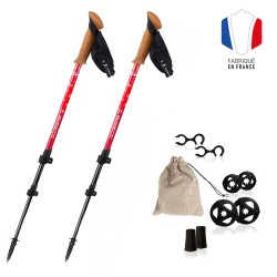 Paire de bâtons de randonnée pliable