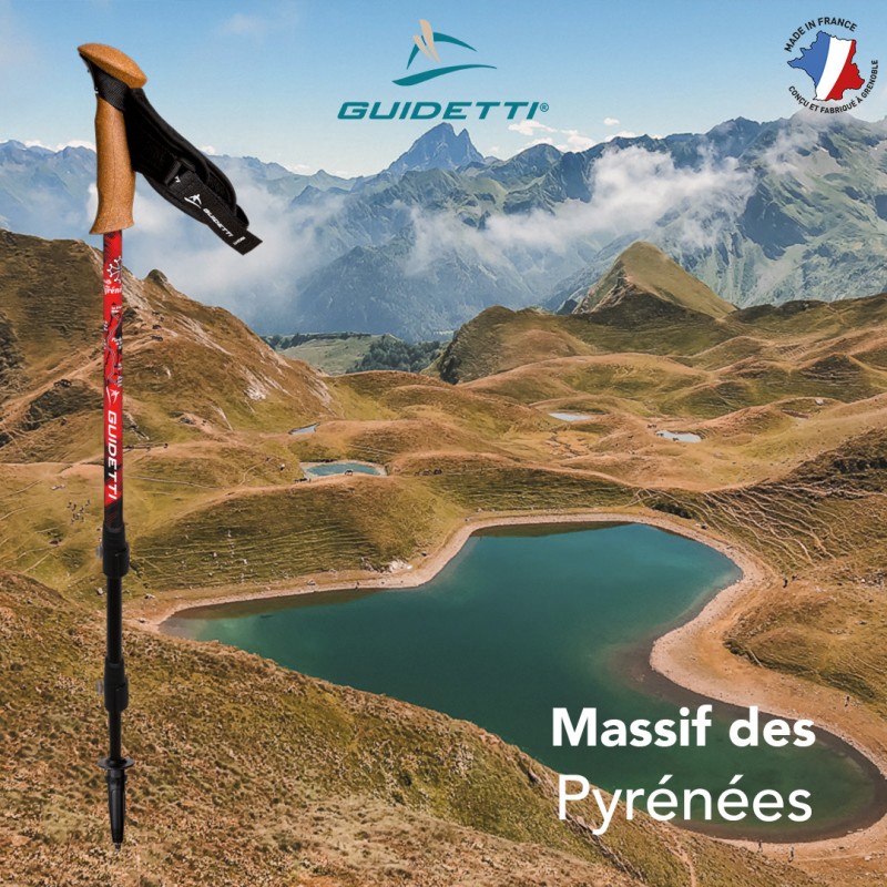 Bâton de randonnée Guidetti Massif des Pyrénées