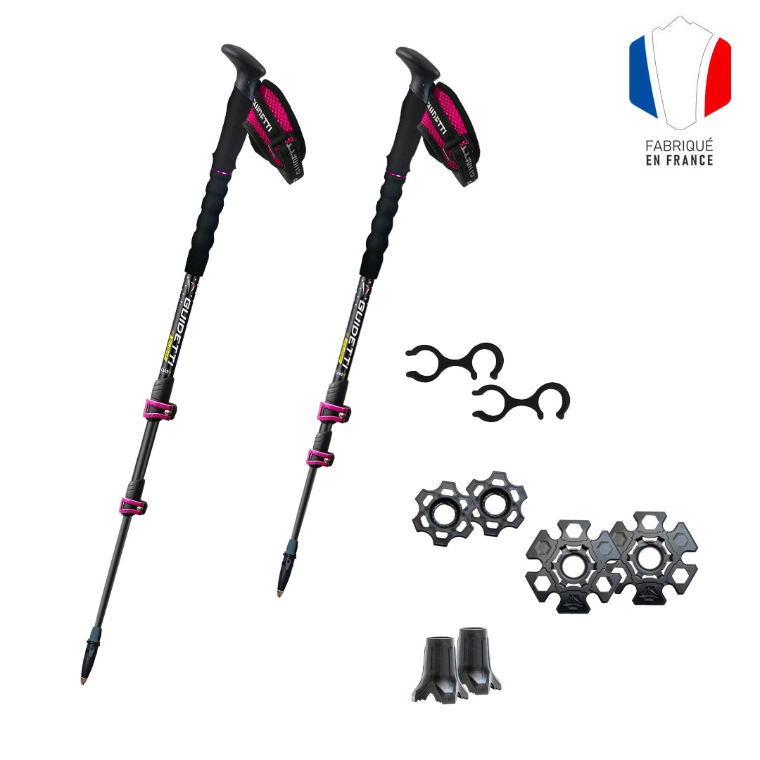 Bâton de randonnée télescopique avec accessoires Bâton de randonnée télescopique avec accessoires