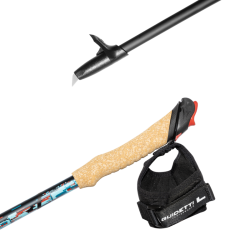 Pointe et poignée bâton de ski de fond 50% carbone