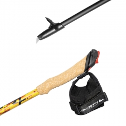 Poignée et pointe bâton ski de fond 100% carbone