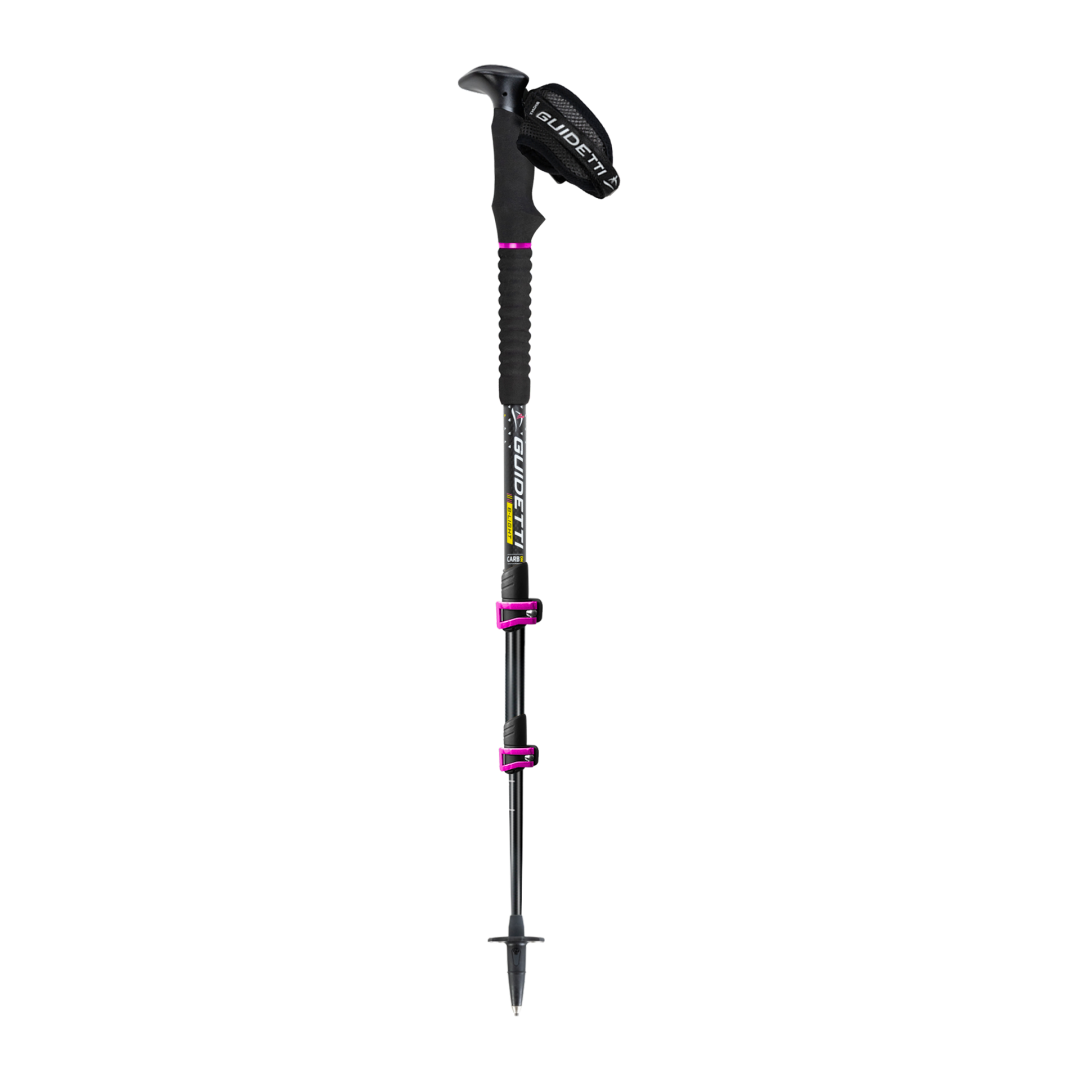 vue entière du baton de randonnée rubis