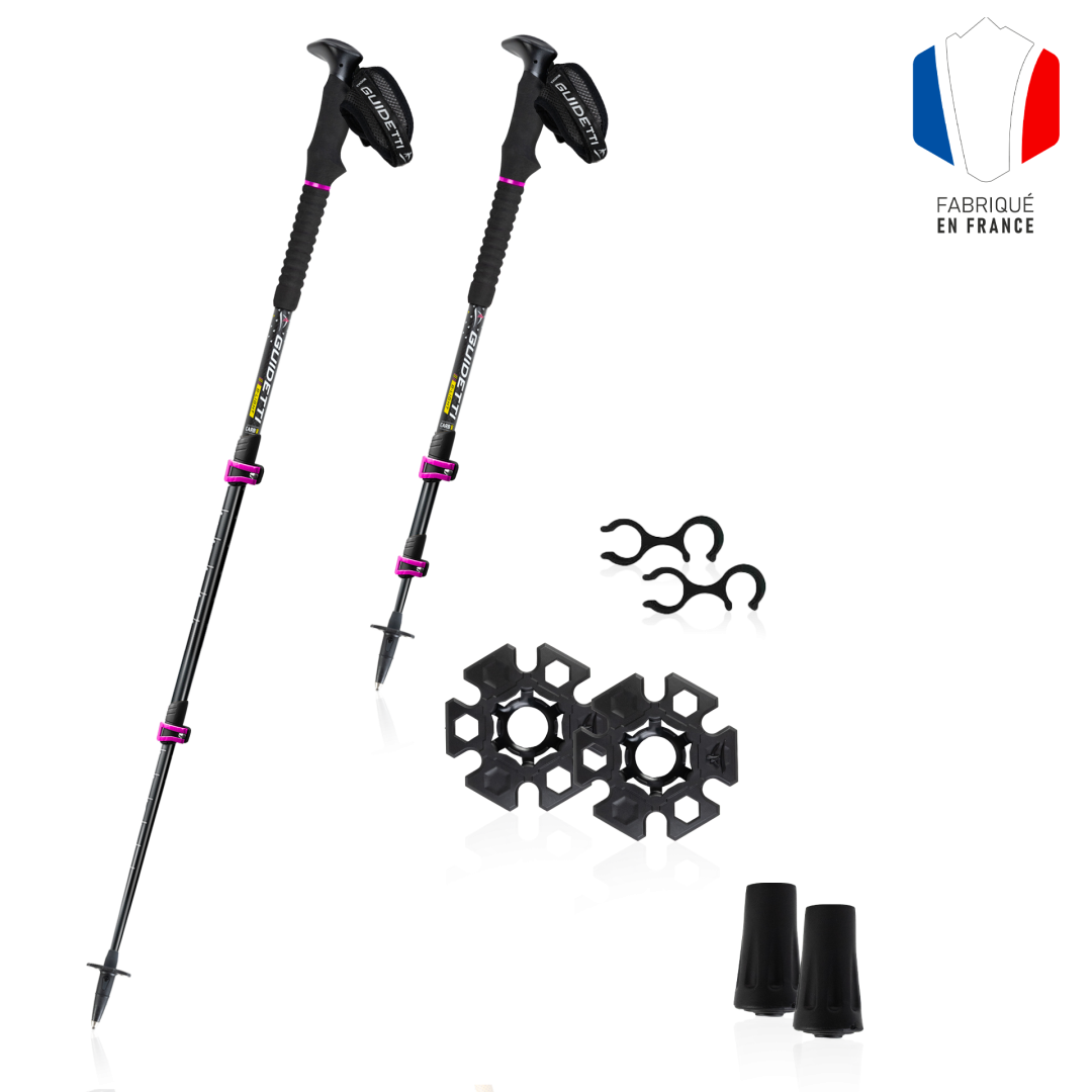 Bâton de Marche randonnée Carbone femme B-light Rubis