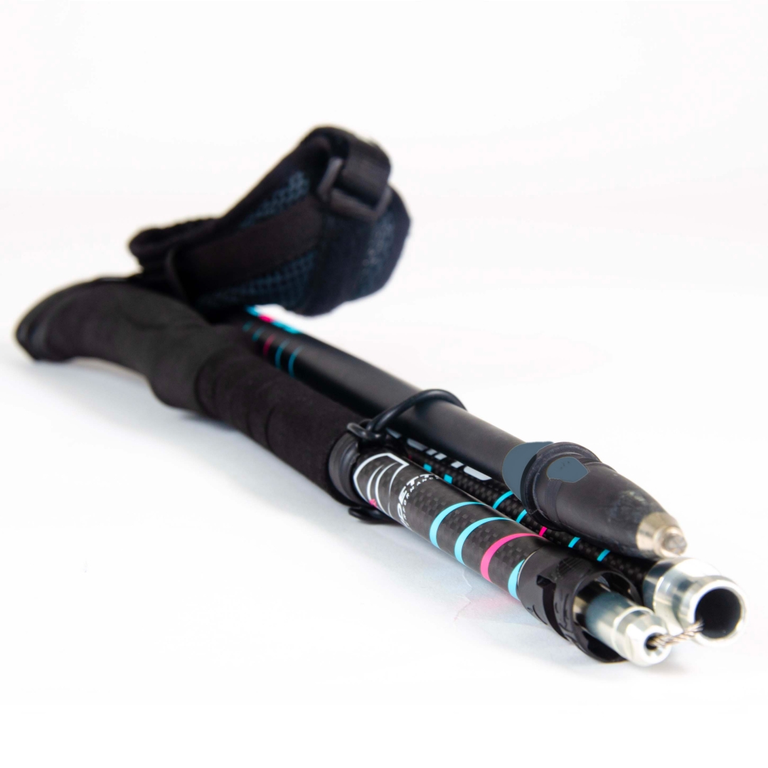 Bâtons de trail carbone pliable 3 brins - Guidetti Sport