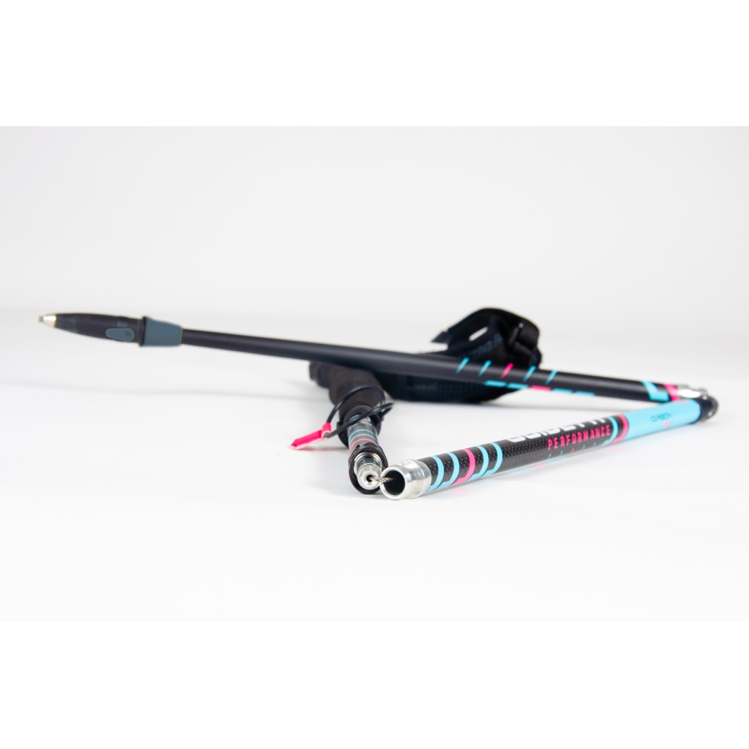Bâtons de trail carbone pliable 3 brins - Guidetti Sport
