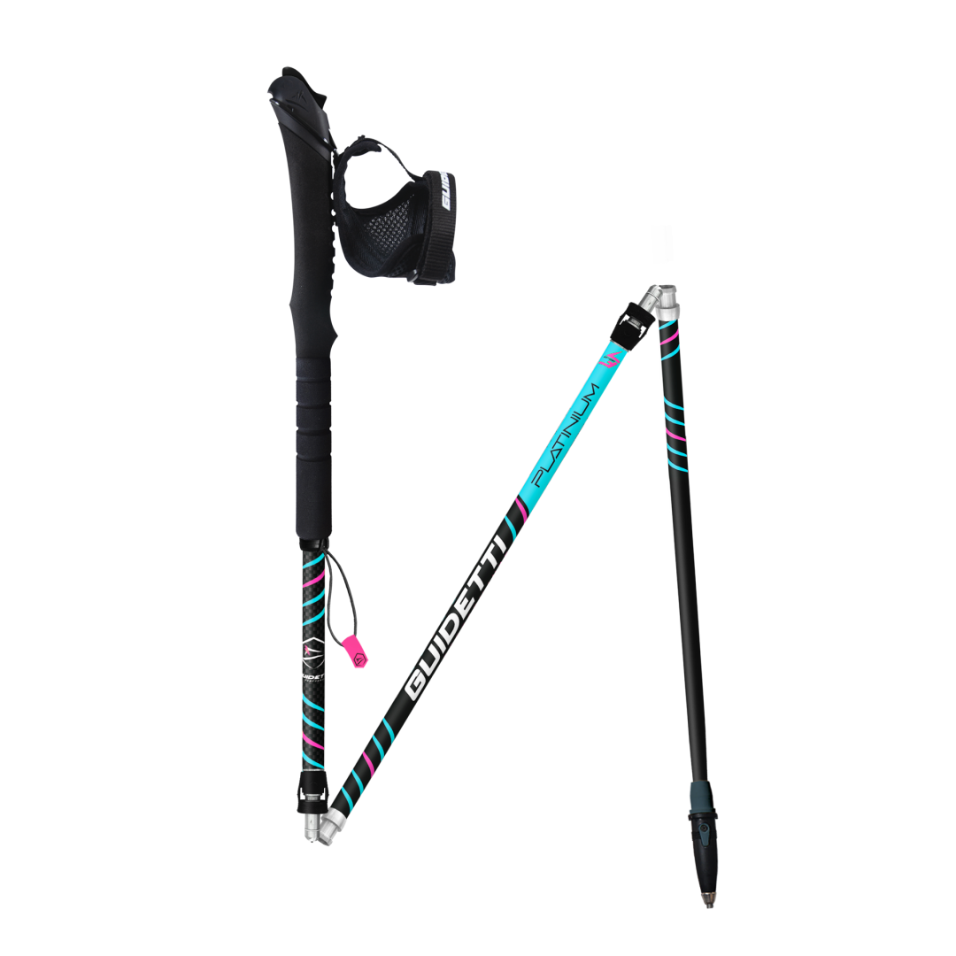 Bâtons de trail carbone pliable 3 brins - Guidetti Sport