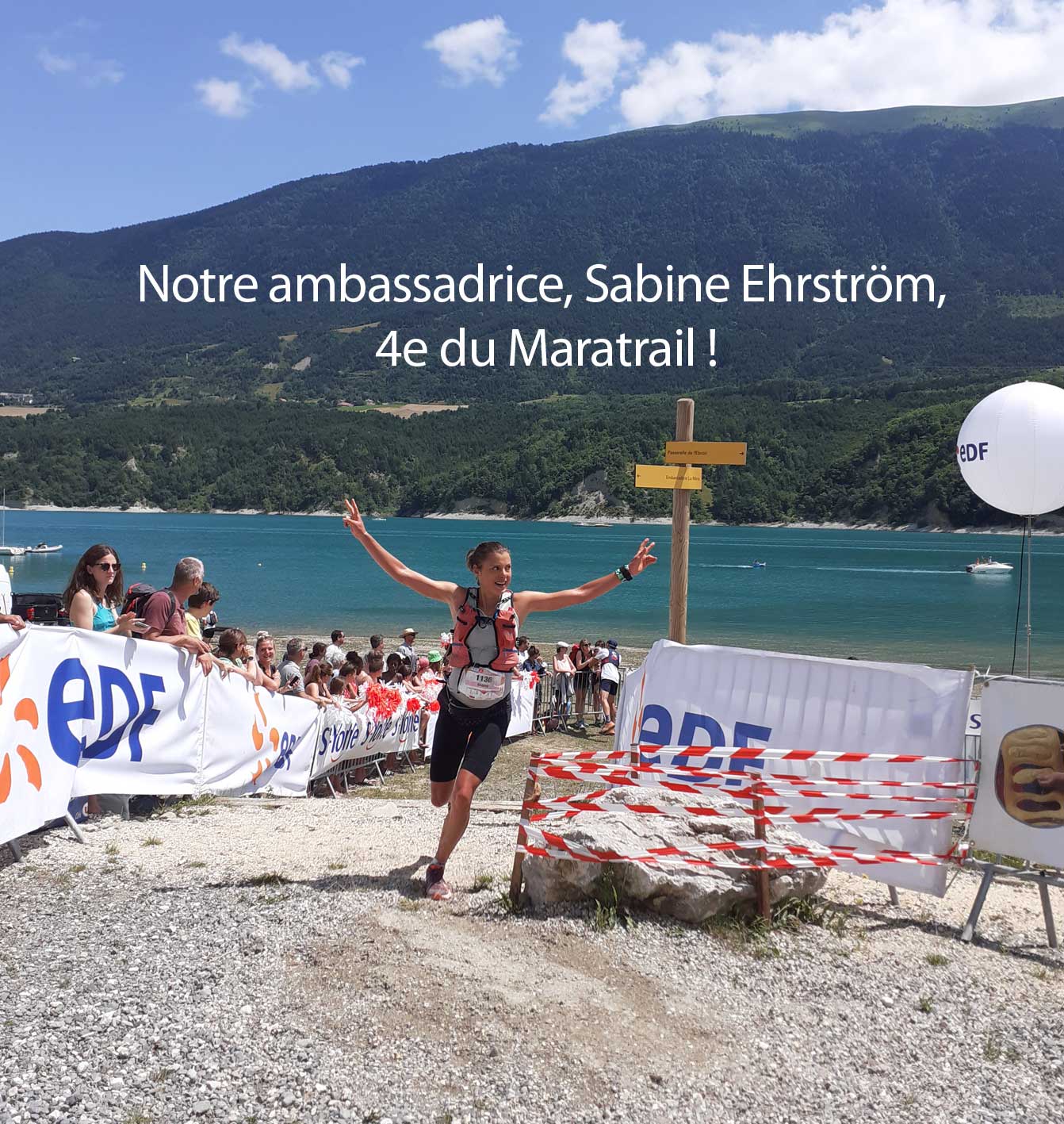 Sabine Ehstrom ambassadrice Guidetti Performance au Trail des Passerelles 2021