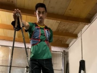 Nordic walking muscle stretch #1