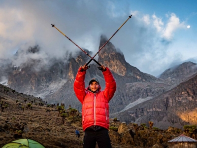 Les bâtons Guidetti au sommet du mont Kenya !