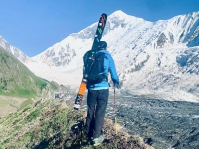 Mathieu Maynadier succeeds in the first ski descent of Diran (7266 m) in Pakista